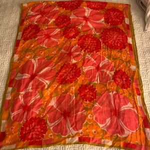 Vintage Vera Neumann Gauzey Semi-Sheer Large Scarf/Wrap